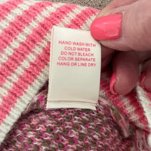 So Me Pink and White Patterned Sweater Size XL NWT - Picture 11 of 11